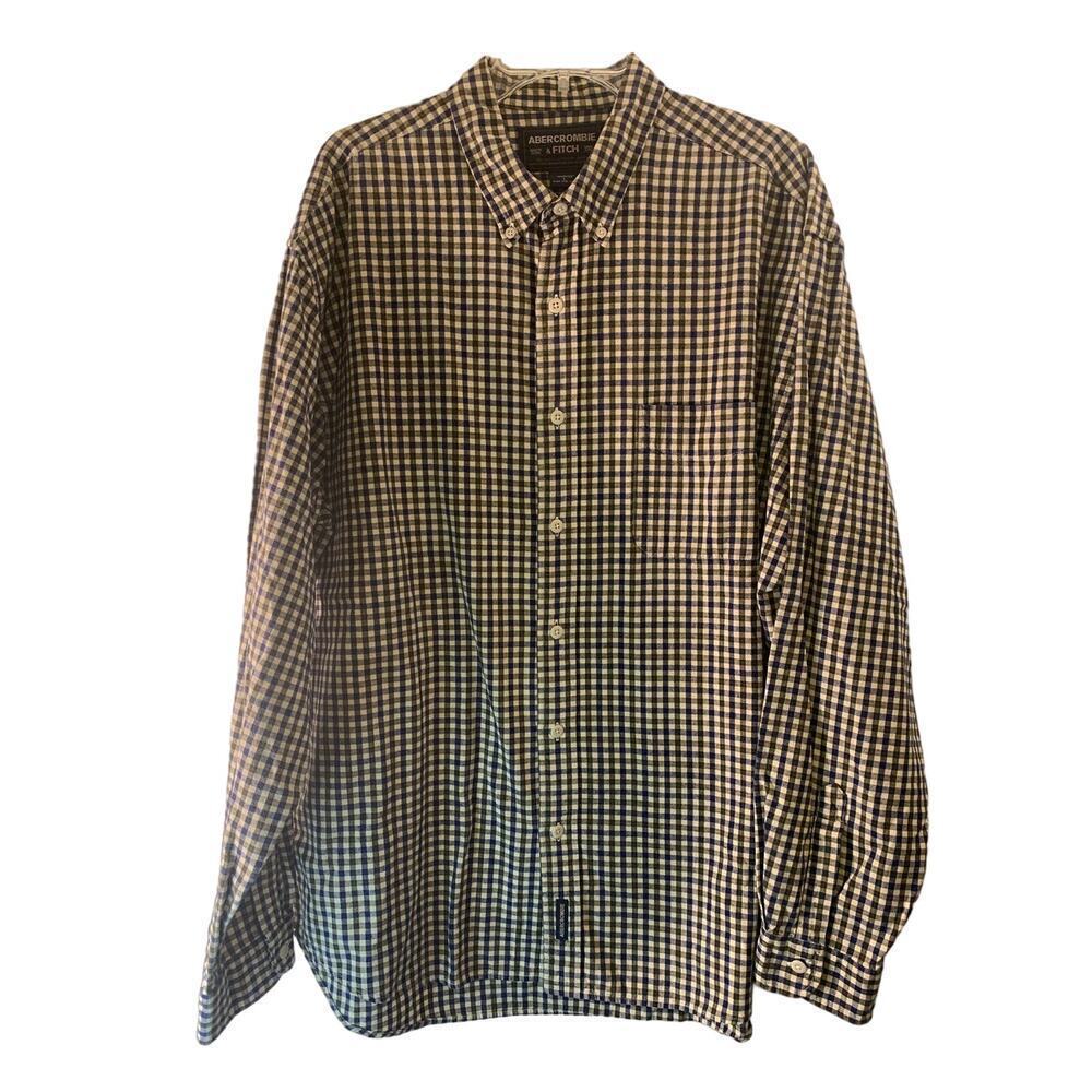 Abercrombie & Fitch Men’s Checked Long Sleeve Button Down Casual Shirt / Size: L